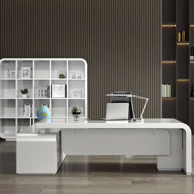 LBZ13 Modern Design Office Desk With Storage Cabinet Ceo Director  Boss Executive Desk Manager Executive Office furniture