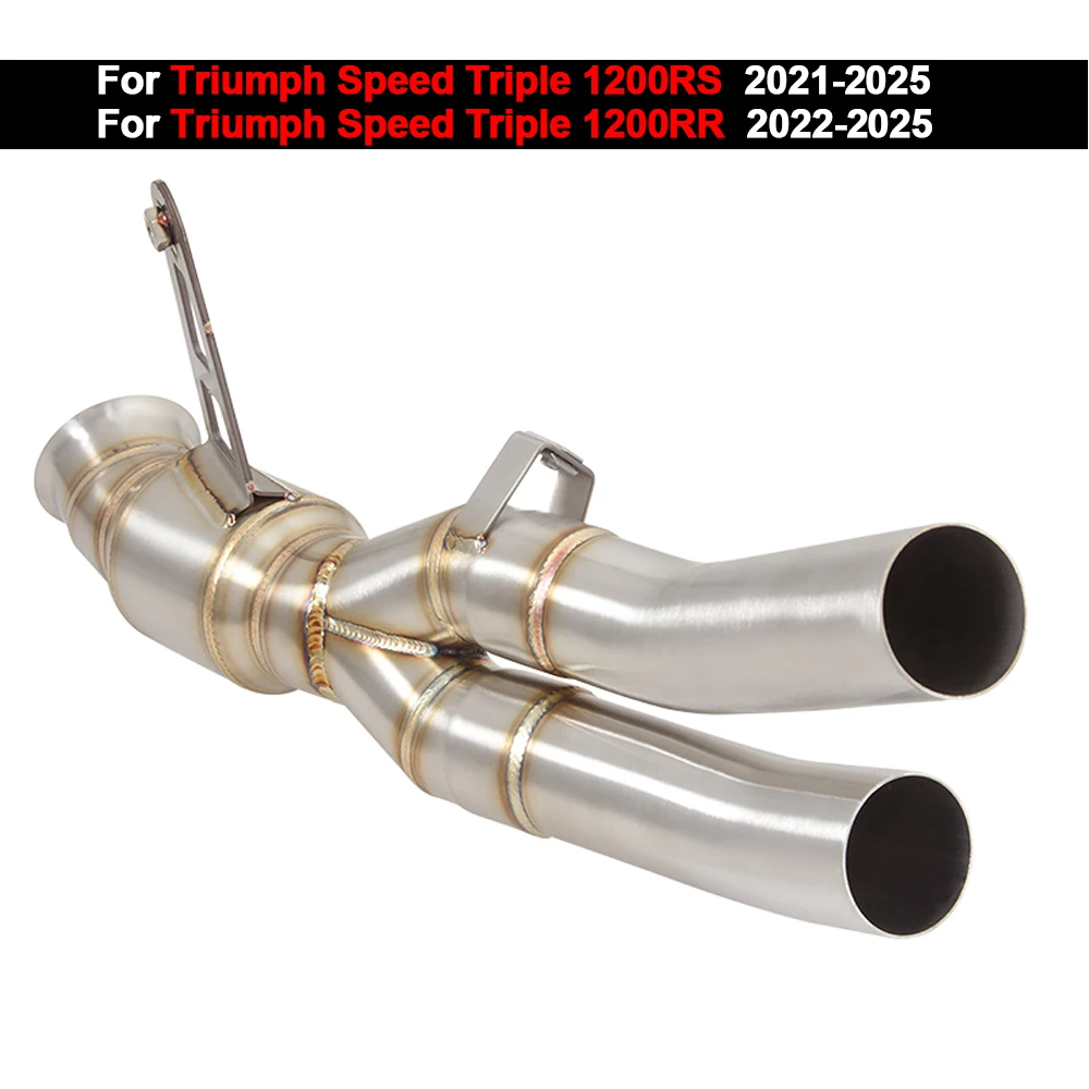 

Motorcycle Exhaust Escape System Middle Link Pipe Stainless Steel For Triumph Speed Triple 1200RS 2021-2025 1200RR 2022-2025