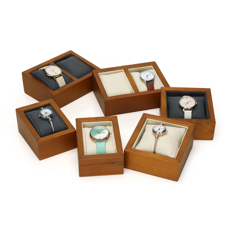 

Luxulry Watch Organizer Wood Bracelet Storage Box Jewelry Watches Display Stand Shop Window Show Box