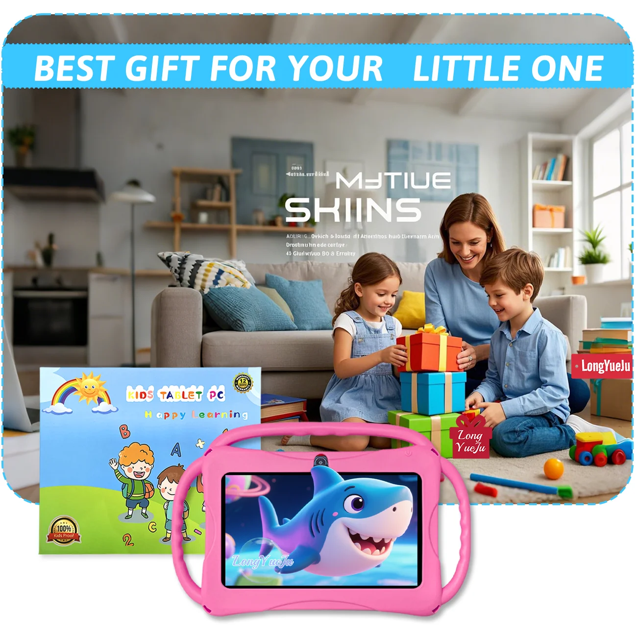 Kerstmis en Halloween 7-inch Android-educatieve tablet voor kinderen met ouderlijk controle |   Ultiem leercadeau voor vakanties