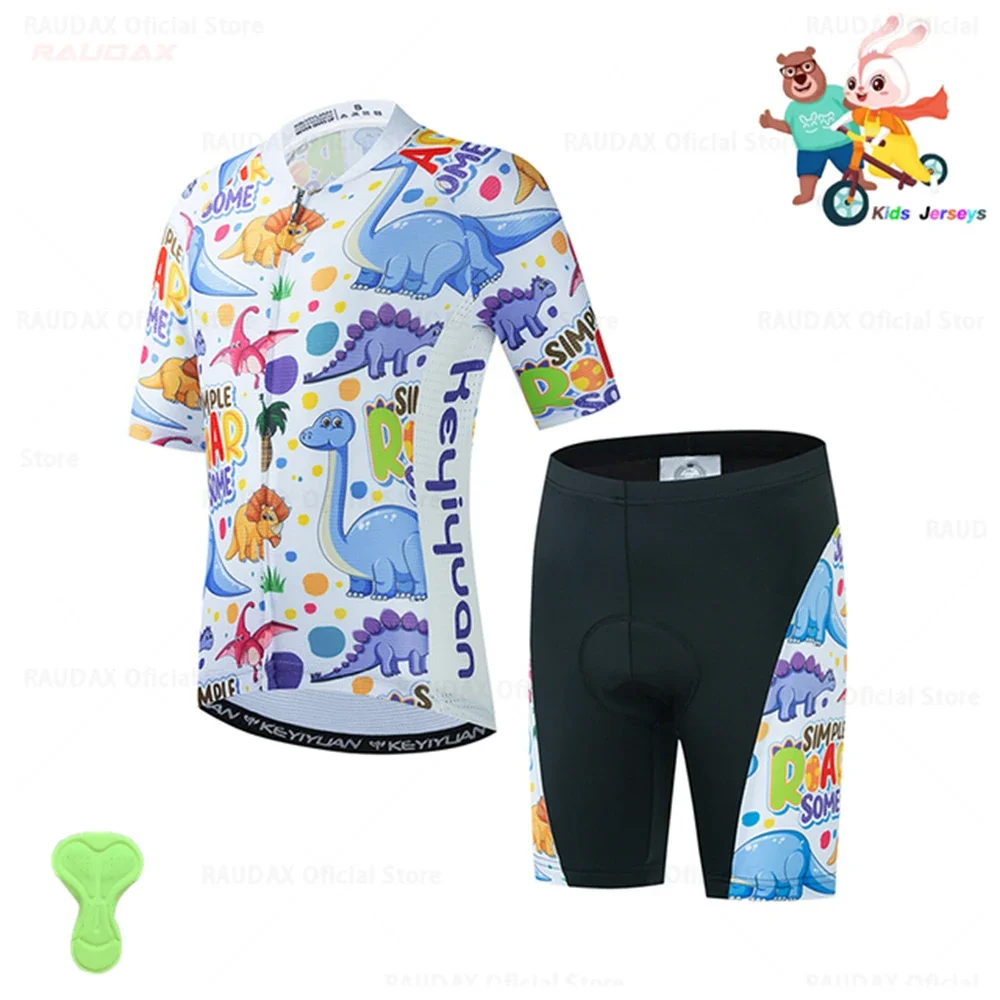 2023 Summer Children\'s Cartoon Riding Suit Boys and Girls High Quality Children Riding Set Biking Short Sleeve Clothes Bicycle