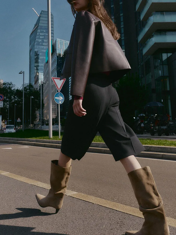 الراقية الشتاء وصول جديد المرأة طويلة غير رسمية orts تنوعا عالية الخصر فضفاضة تناسب مريحة Faionable العرقية Sle #3