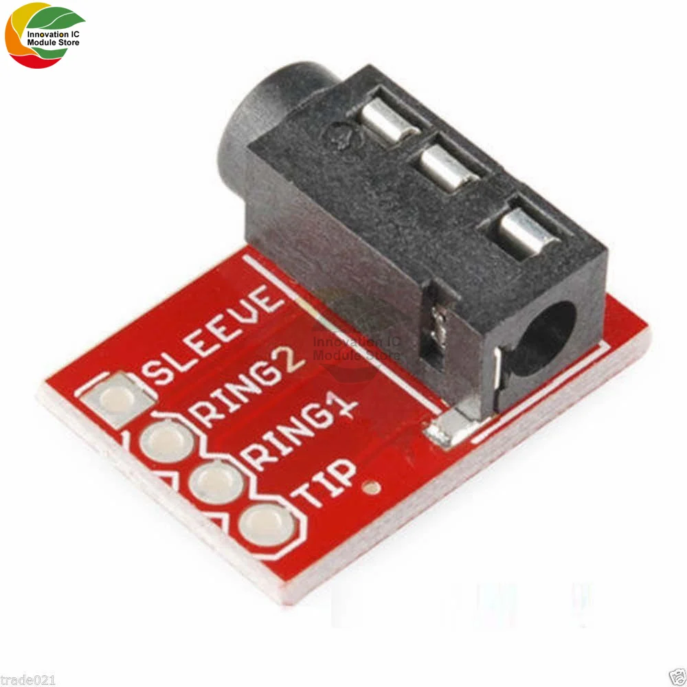 TRRS 3.5mm Jack Breakout Headphone Audio Stereo MP3 Socket Breadboard Expansion Connector Module