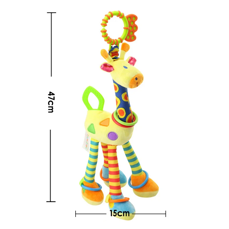 柔らかい幼児用ベビーベッドベビーカーモバイルぶら下げガラガラ赤ちゃん教育玩具脳発達ハンドグリップかわいいぬいぐるみおもちゃ