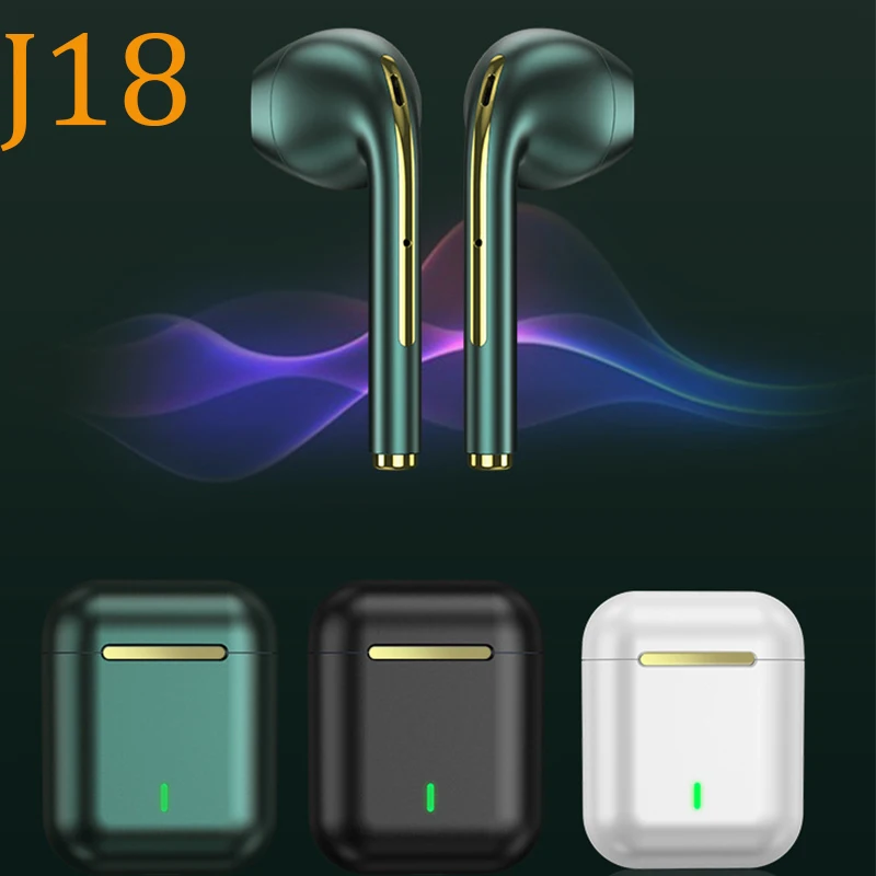 

J18 Headset Wireless Earphones Bluetooth Headphones For Xiaomi True Stereo Sport Game TWS Earbuds In Ear With Mic Touch