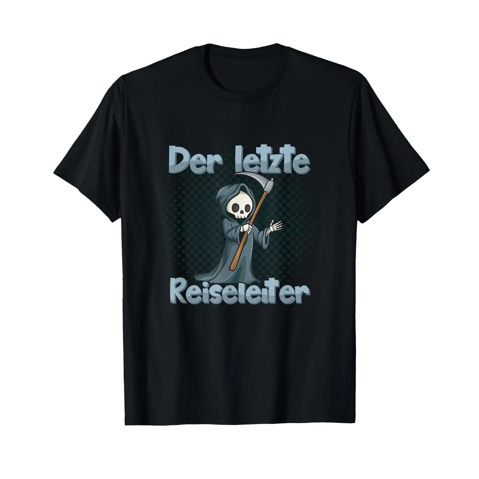 The Last Travel Ladder Grim Reaper Office T Shirt vintage Washed fashion Casual graphic Slightly Soft Breathable