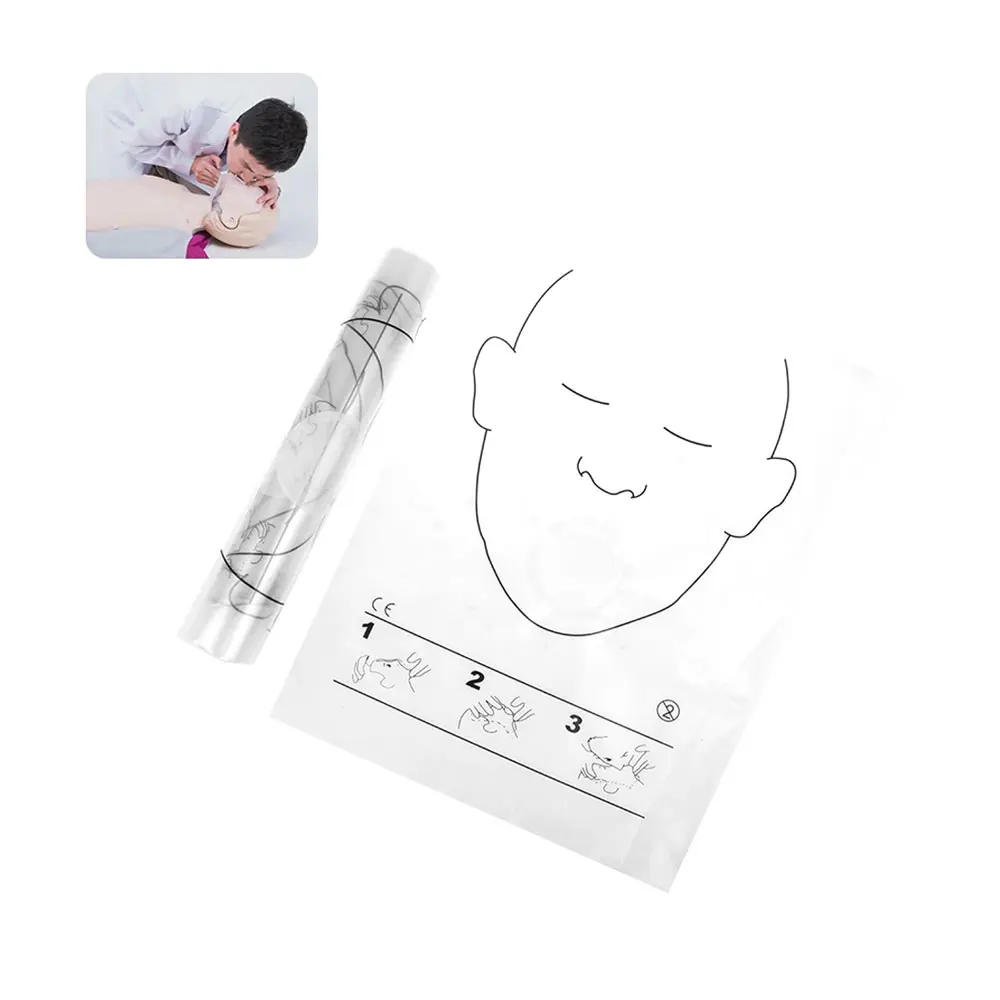 30-300PCS Portable Breathing Mask Disposable CPR Training First Aid Resuscitator Mask CPR Face Shield Roll Rescue Kit Tool - view 3