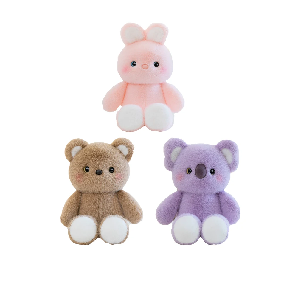 48cm kawaii fofo urso marrom urso de pelúcia coelho rosa brinquedos de pelúcia roxo coala animal de pelúcia branco unicórnio macio boneca chita gato
