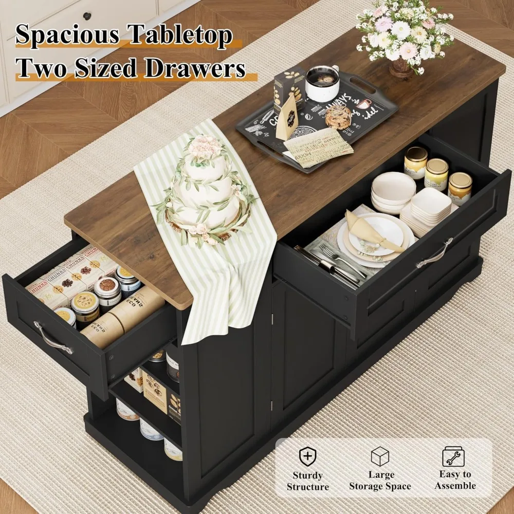 Armário de quarto de madeira de 72 polegadas de altura com espelho, haste suspensa e duas gavetas