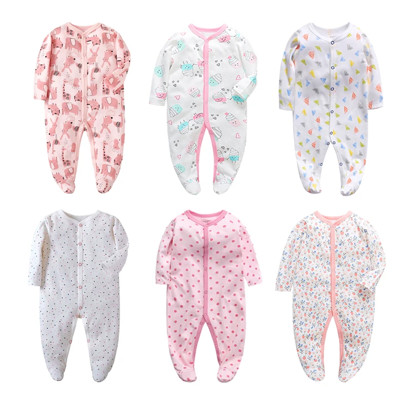 Newborn Baby Clothes Baby Romper Boy 0-12Months Sleepsuit Girl Sleepwear One-pieces Jumpsuit Grow 100% Cotton Soft Romper Outfit