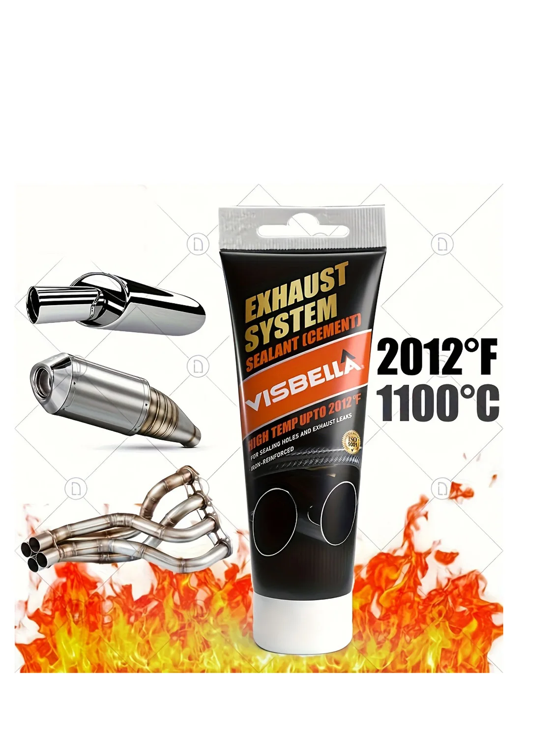 Hochtemperatur-Reparaturpaste für Auto- und Motorrad-Auspuffrohre, Schalldämpfer, Metallversiegelungsmasse für Fahrzeuge und Motorräder – Detail 1