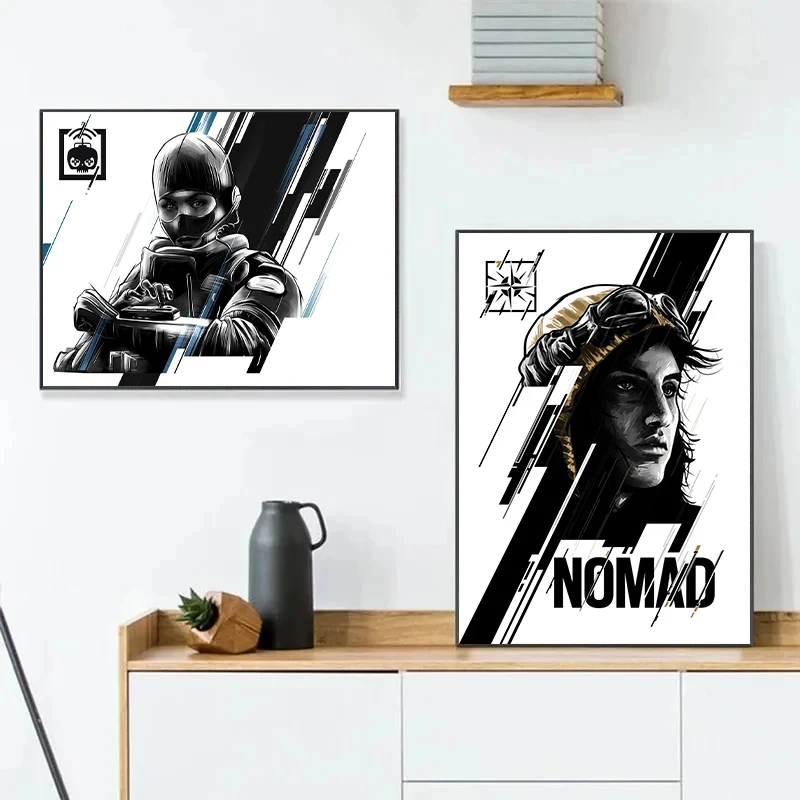 R-Rainbow S-Six S-Siege Video Game Posters and Prints Canvas Printing Modern Wall Art Picture for Living Room Home Decor Gifts