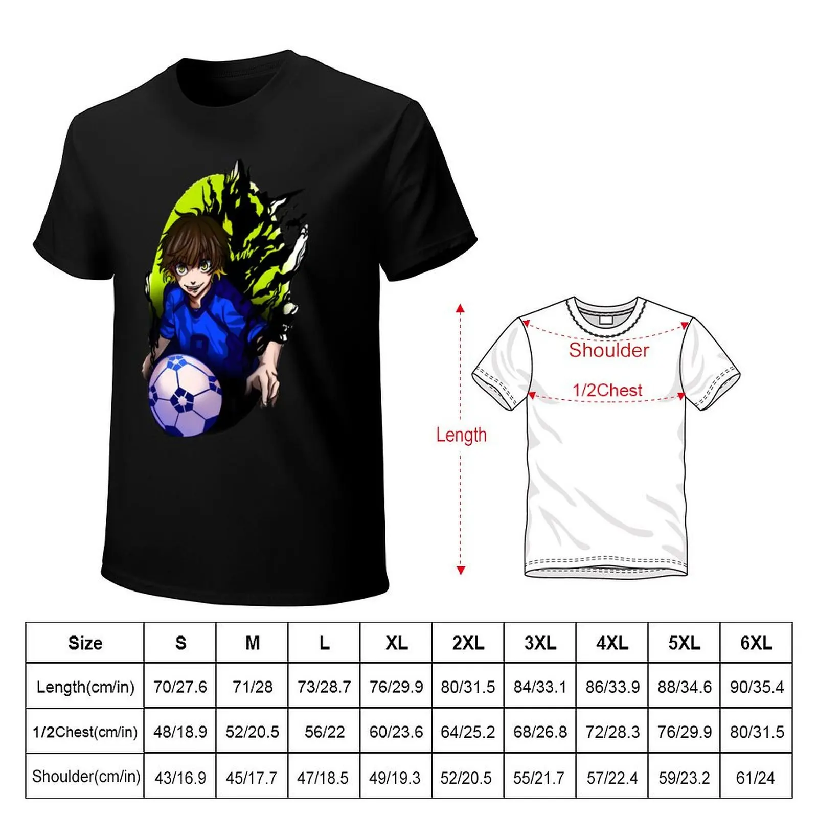 Meguru Bachira T-Shirt Big and Tall Basic Tee Shirt