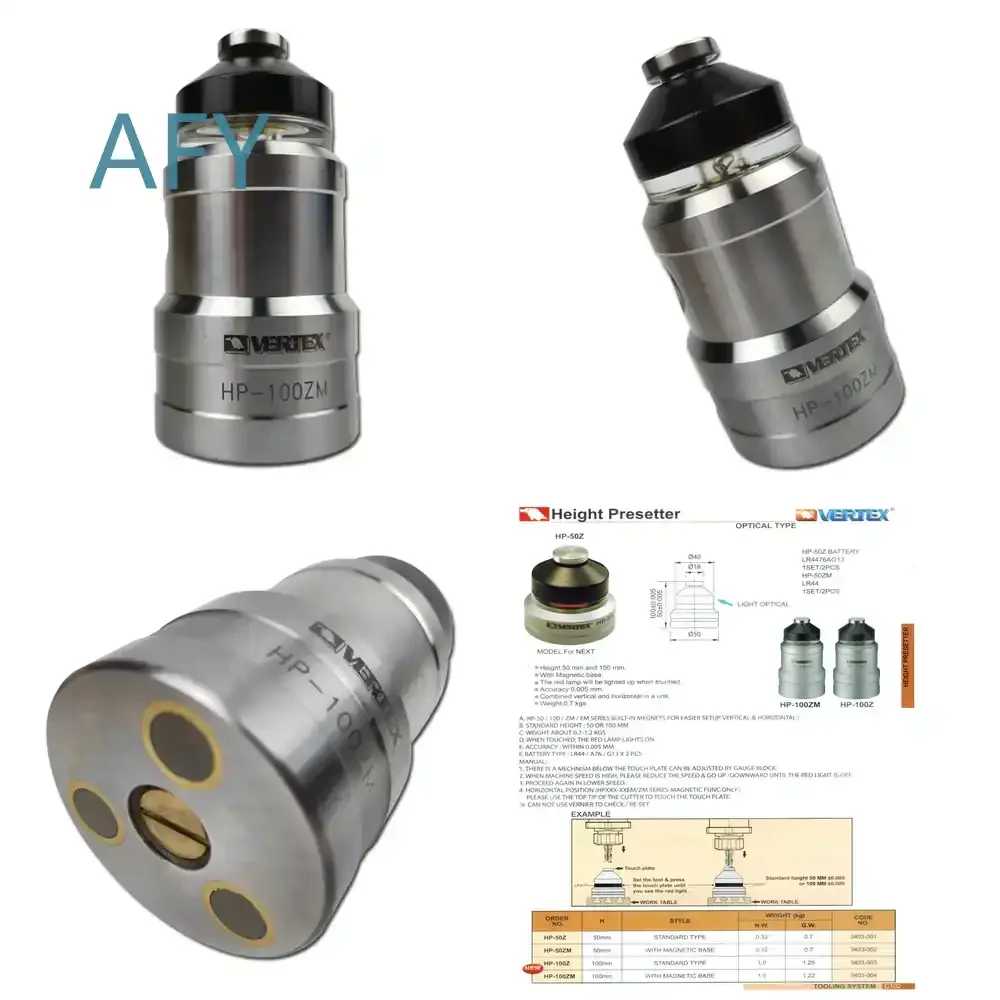 VERTEX Tool Height Presetter for CNC Machines High Precision Z Axis Setter for Milling Lathe Grinding Machining Centers