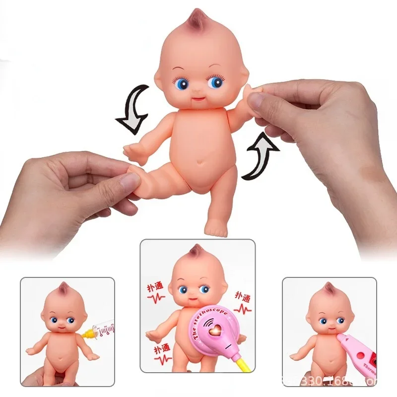 15CM Pretend Doctor Baby Doll Movable Arm Leg Scenery Play Part Baby Doll Toy