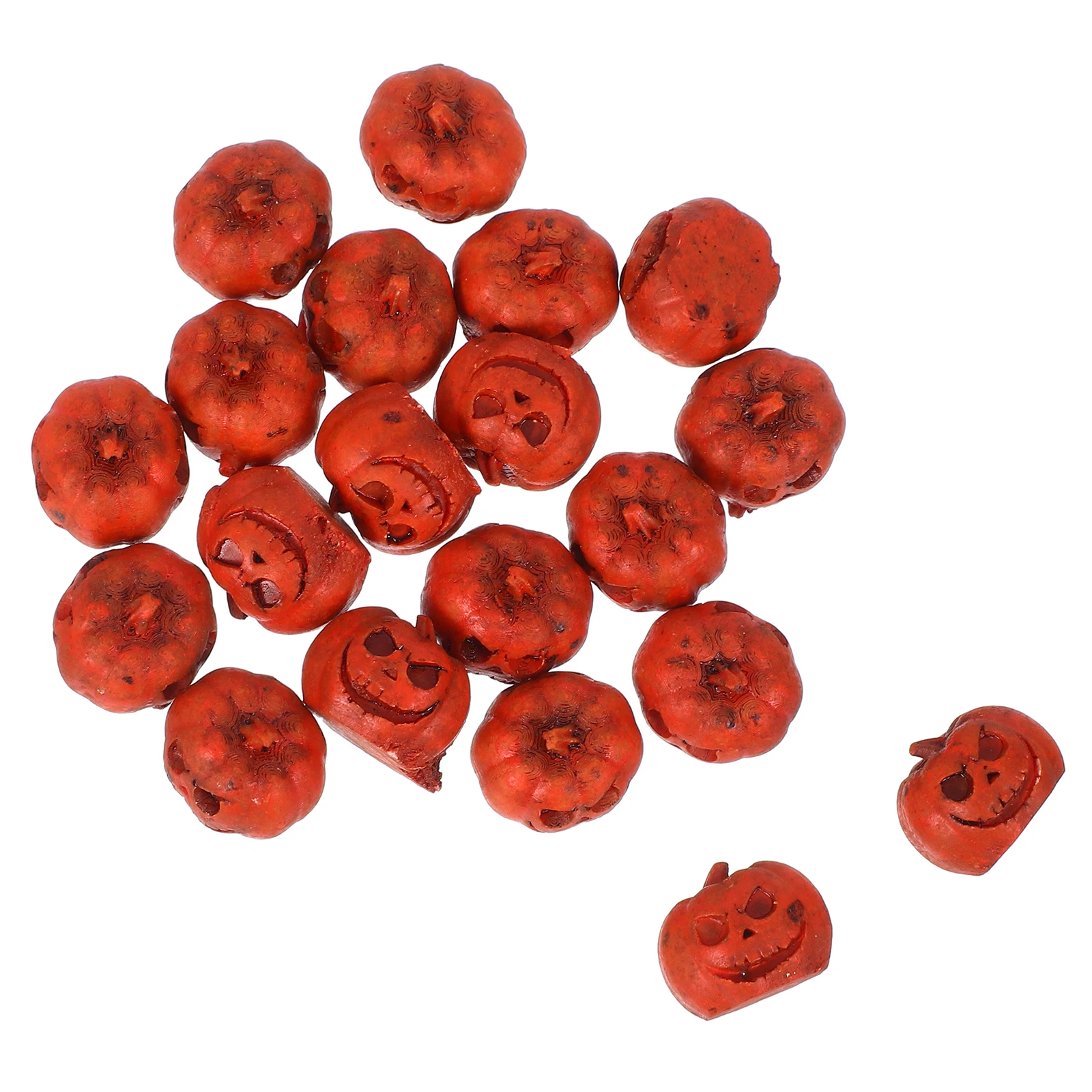 

20 Pcs Halloween Pumpkin Statue Fall Decor Dollhouse Miniture Artificial Pumpkins Fake Accessories Decoration