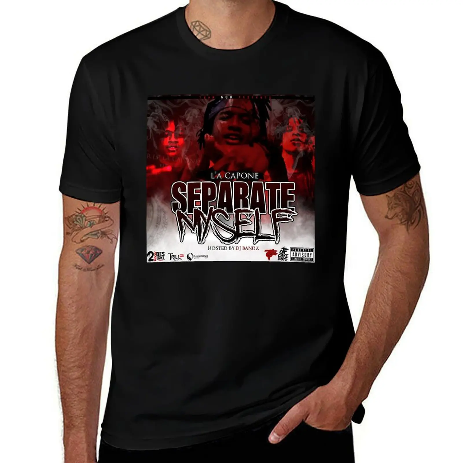 LA Capone Separate Myself Cover T-Shirt Simple Casual Short Sleeve Tee T-Shirt