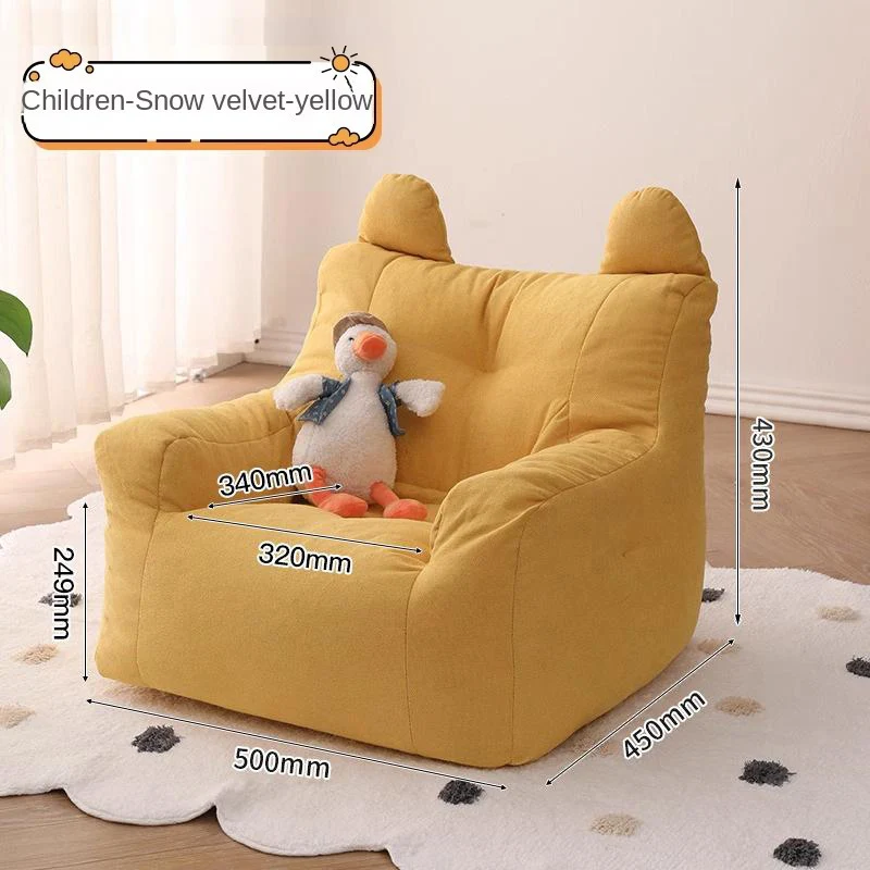 صديقة للبيئة الشمال بسيط ندفة الثلج المخملية لينة مريحة مسند الظهر شخص أريكة واحدة كرسي كيس فول الطفل الأرائك الصغيرة
