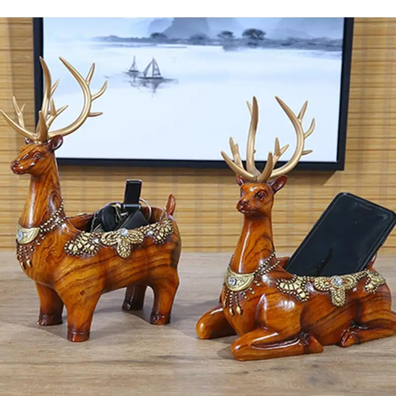 Home Decorations Resin Animal Ornaments Storage Box Ashtray Snack Plate Desktop Groceries Organizer Statue Crafts