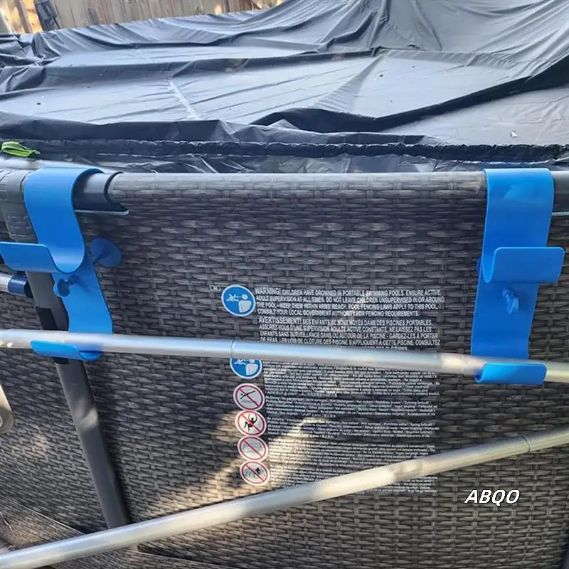 

Wide Pool Pole Hangers Heavy Duty Blue Holder Hooks With Screws Perfect Hook Holders For Swimming Pool