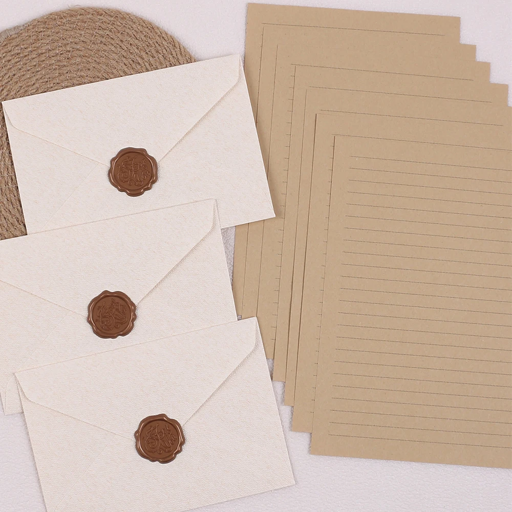 Stationery Set with Envelopes and Stationery Letter Writing Paper Wax Seal Stickers for Love Letter Wedding Party Invitations