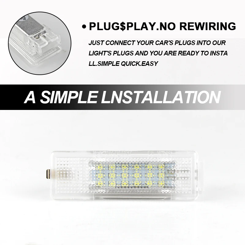 12V LED Luggage Trunk Lamp For Seat Alhambra Altea Cordoba/Vario Ibiza Toledo Leon White Luggage Compartment Light Assembly