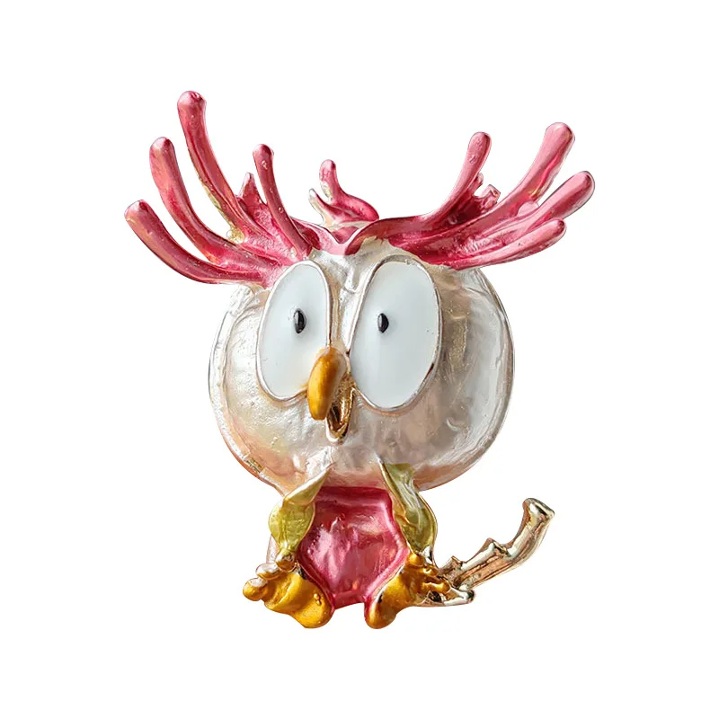 Lovely Enamel Owl Bird Brooches For Women Unisex Funny Angry Bird Cartoon Animal Brooch Daily Party Accessories Jewelry Gift