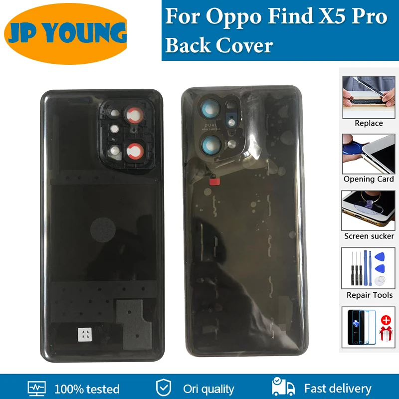 Original New For OPPO Oppo Find X5 Pro Back Battery Cover PFEM10 CPH2305 PFFM20 Housing Door Case For  Find X5Pro Battery Cover