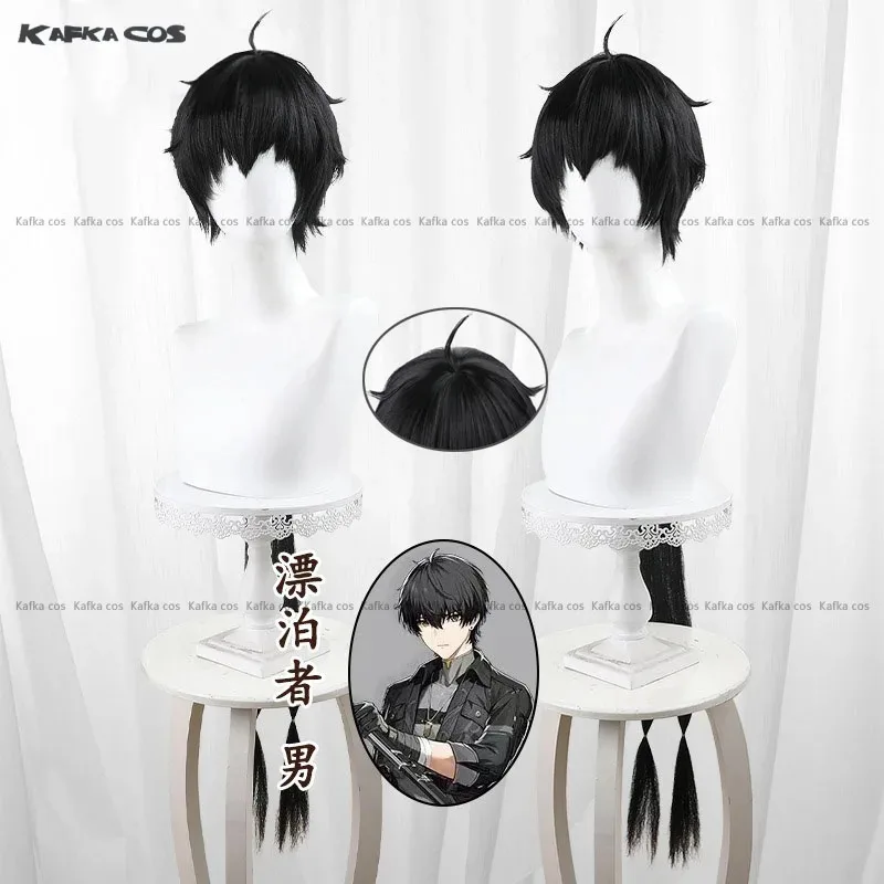 Game Wuthering Waves Rover Male Cosplay Wig Black Short Hair 120CM Long Braid Main Character Resonator Halloween For Women Men