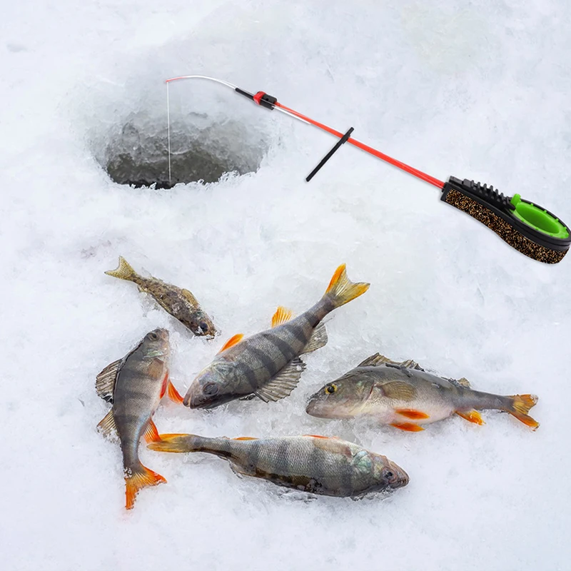 

Пластиковая удочка для зимней удочки со съемным и сменным наконечником, мини-портативная зимняя удочка, аксессуары для рыбалки