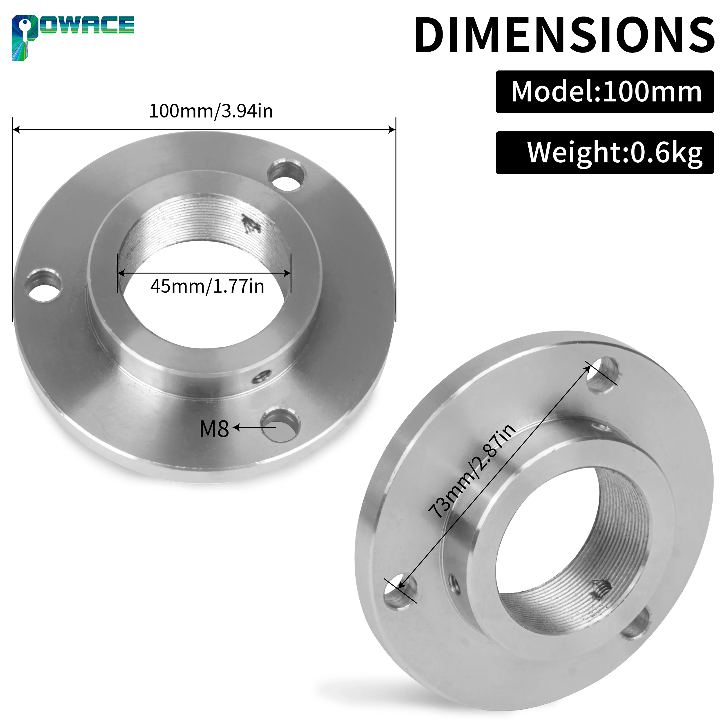 CD 210V MX-210V WM-210V Main Shaft Spindle 100mm Flange Lathe Accessories Tool