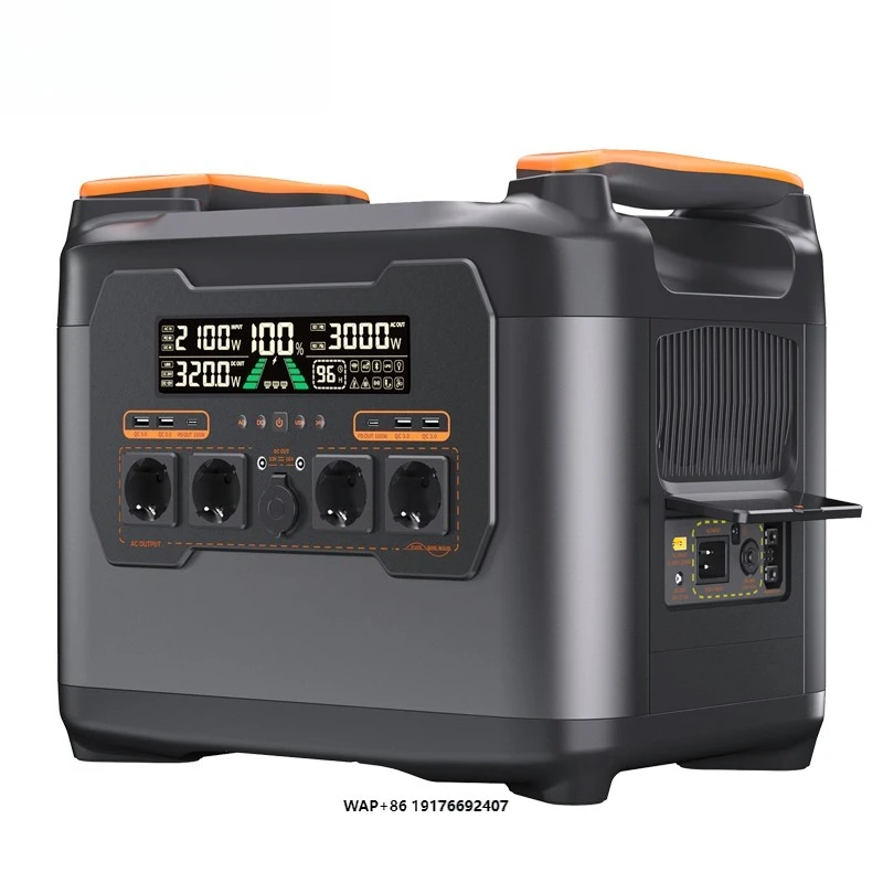 Newsmy LiMnFePO4 Battery Cell with Capacity 3071.25Wh AC 110V-230V 50hz/60hz DC Portable Solar Generator