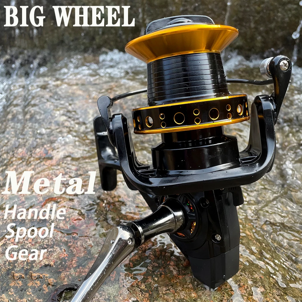 

Spinning Reels 4.0:1 12+1 BB Smooth Double Shielded Big Fishing Reel Max Drag 30KG Ocean Boat Fishing Slow Jigging Distant Wheel