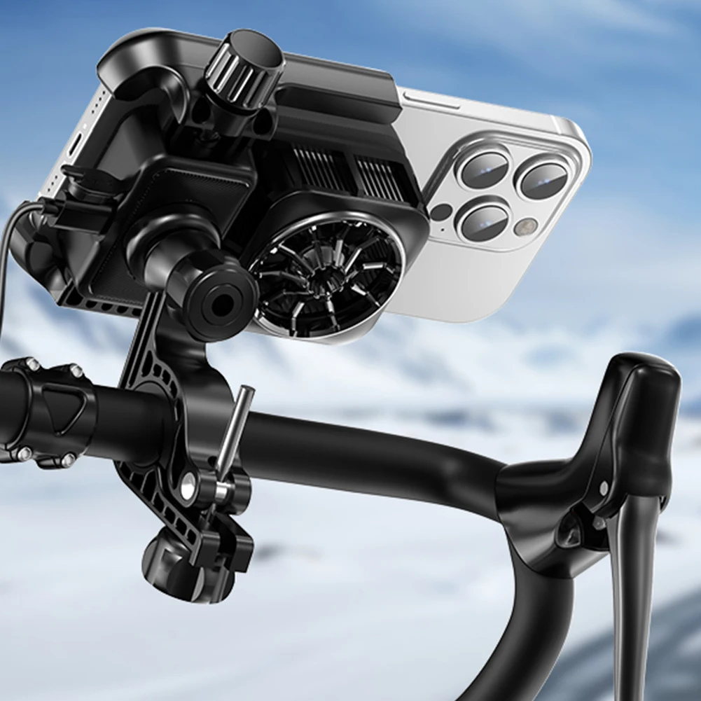 냉각 오토바이 자전거 전화 홀더 스탠드 방진 오토바이 핸들 바 전화 마운트 충격 흡수 장치 GPS 네비게이션 지원