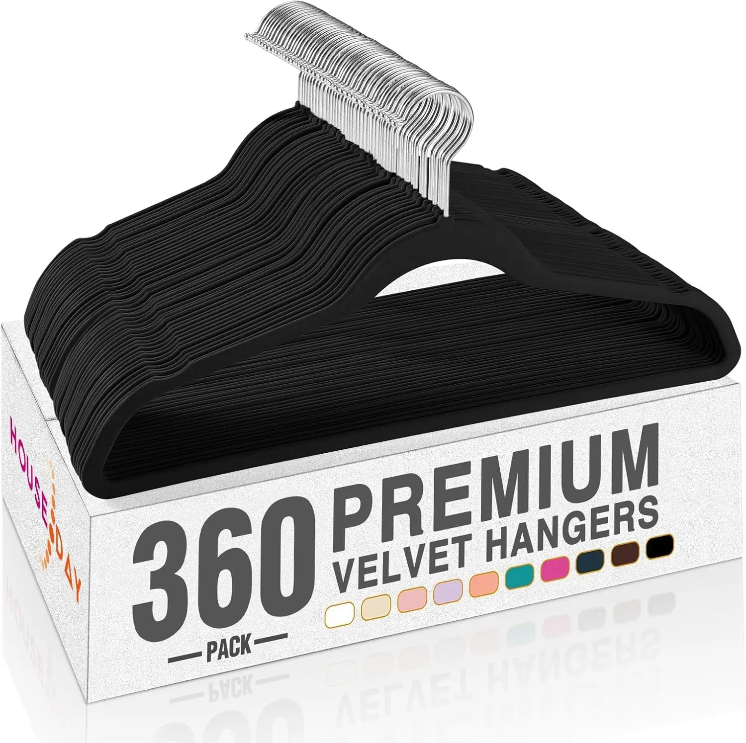 

Premium Velvet Hangers, Non-Slip Thin Flocked Felt Hangers, Sturdy Heavy Duty Coat Clothes Hanger for Closet Space Saving