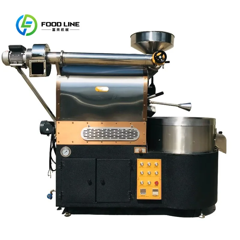 customized dual fuel bean drum roaster mixed stainless steel flexible heat regulation for home‑based coffee cafe business buyers