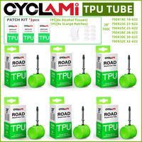 CYCLAMI Ultralight Bicycle Inner Tube Road Bike Bicycle TPU Inner Tire 60 80mm French Valve 700C18 25 28 32 Super Light Tube