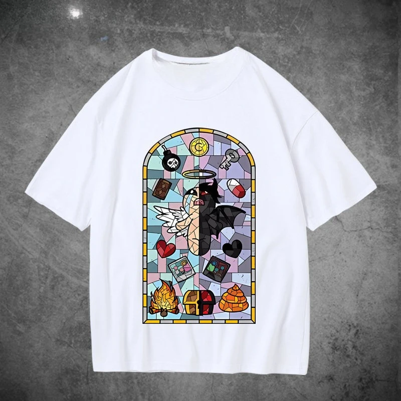 The Binding of Isaac T shirt personality Clothes Year round clothing Oversized Couples Unisex Y2k Short Sleeves Classic Couples