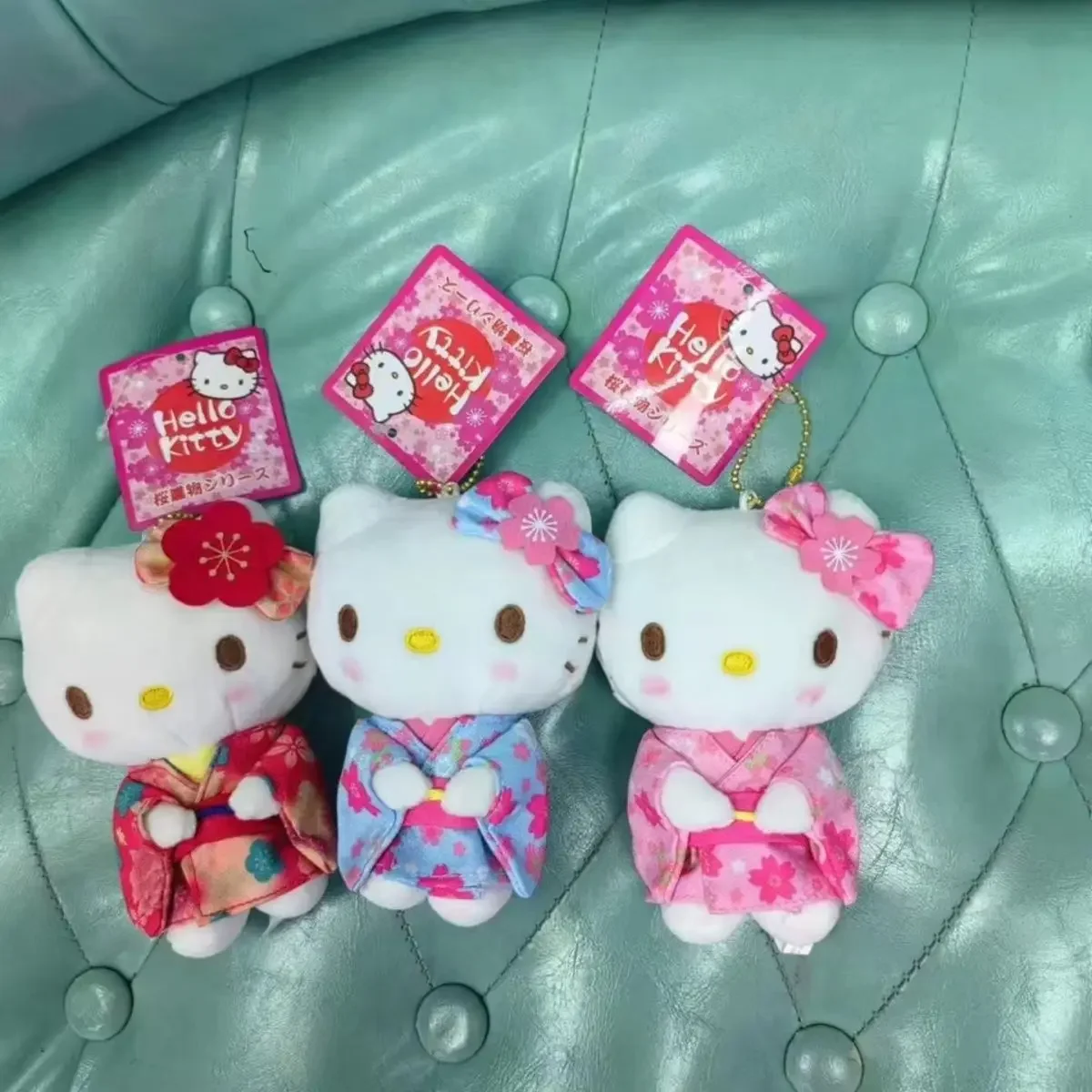 Hello Kitty Pluszowy brelok do kluczy Oryginalna japońska seria Kimono Miniso Sakura KT Cat Cute Bag Doll Pendant Backpack Hanging Ornament