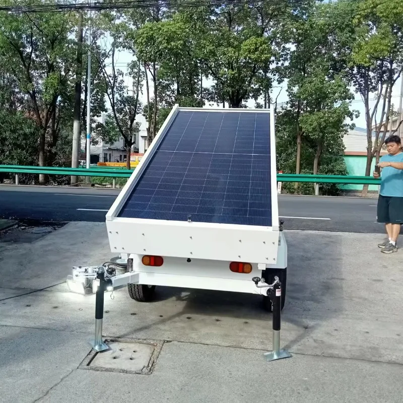 1KW 2KW 3KW LED Solar Light Tower Telescopic Mast Portable Lighting Tower Solar Light Tower Solar Trailer