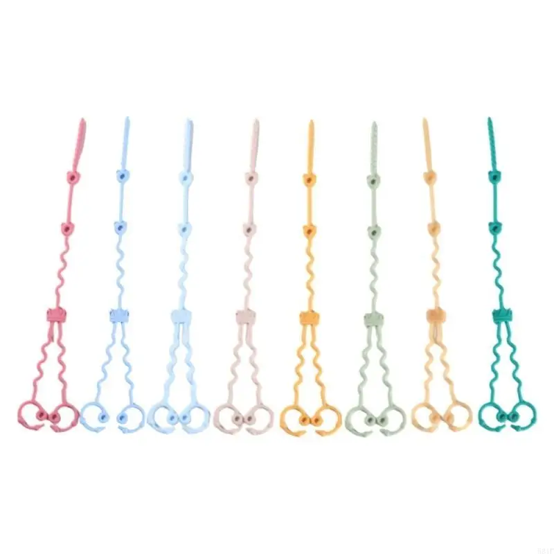 

581F Silicone Pacifier Chain Teething Toy Lanyard Rope Drop Prevention Baby Pacifier Holder Leash Infant Nursing Essential