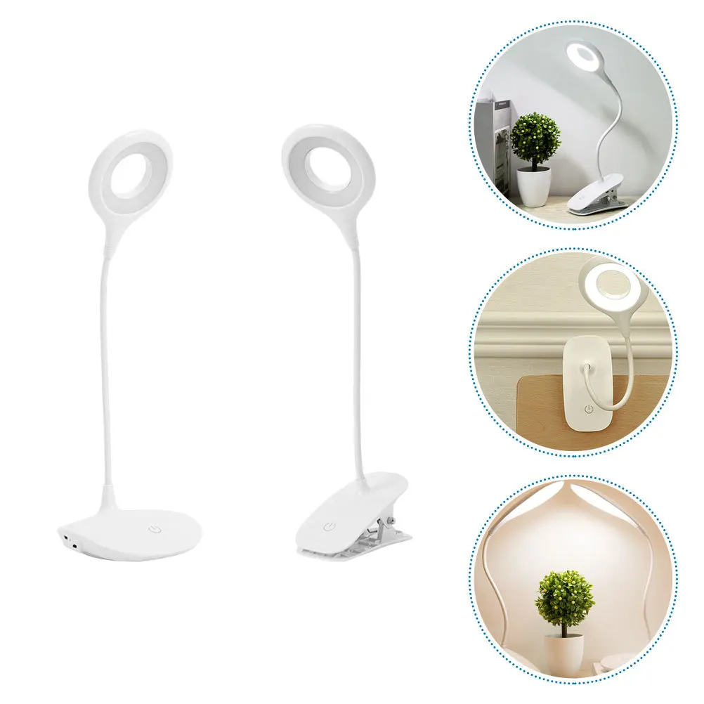 

2Sets Student Reading Lamps Touch Type Eye Protection Night Study Lamps Simple Delicate Bedroom Dorm Night Lights Home Desktop