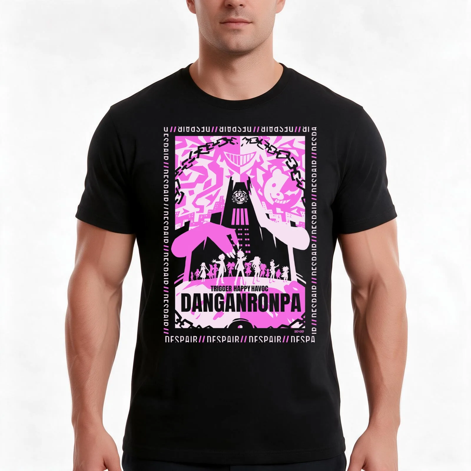 Danganronpa: Trigger Happy Havoc T-Shirt, Summer Casual Cotton Tee, Oversized Streetwear Tops, Vintage Graphic Print