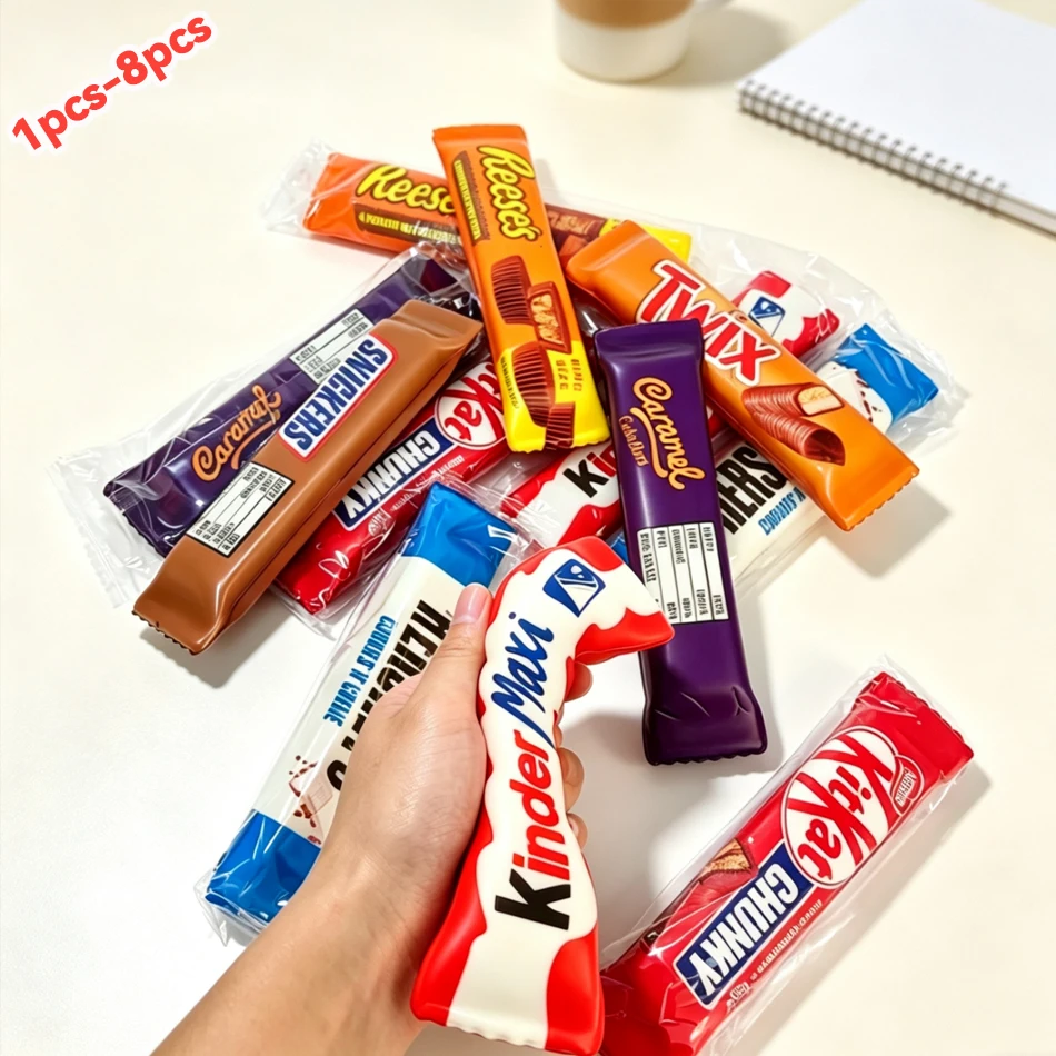 Simulation Chocolate Butter Sticks Squishy Toys Slow Rebound Squeeze Toys Stress Relief Sensory Toys Party Favors No Box