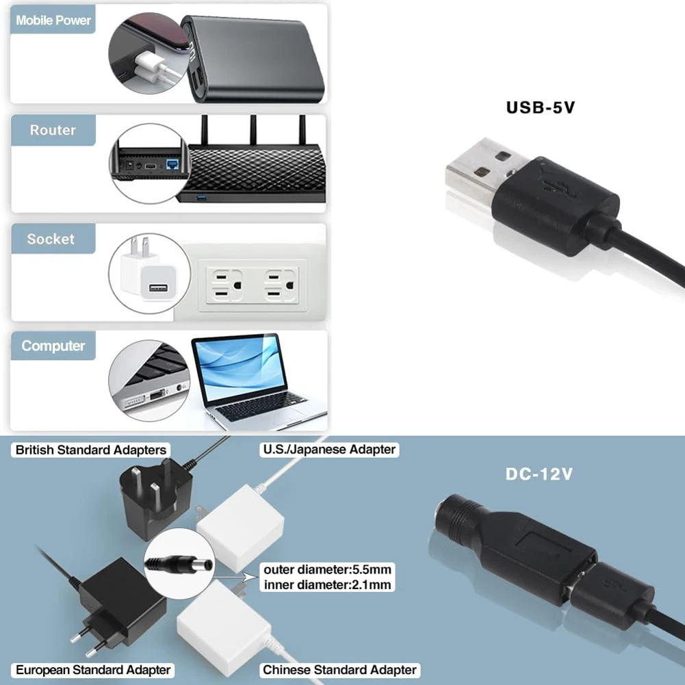 USB Adjustable Temperature Fan 120mm Iron Construction 0-60C Range 10 Speeds for Server Rack PC Case and Industrial Use