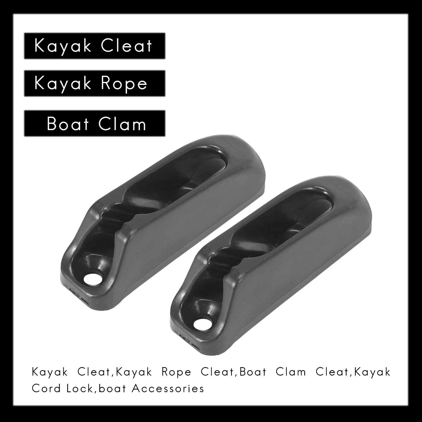 6Pcs Canoe Kayak Cord Lock Rudder Control Nylon Self-Lock Rope Cord Tensioner Runner Anchor Jam Cleat Boat Accessories