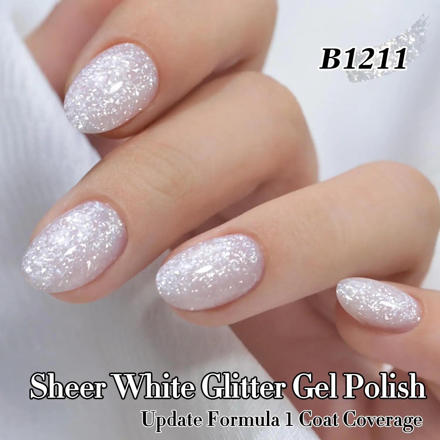 15ML Milchig-Weißer Gel-Nagellack, Reiner Transparenter Glitzer-Gel-Lack in Gleicher Farbe und Flasche, Nagelkunst für Salon und DIY zu Hause für Frauen – Detail 9