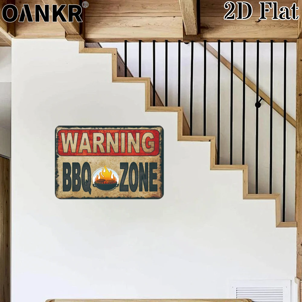 Vintage Warning Poster Metal T - Farming Zone ulasan dan harga