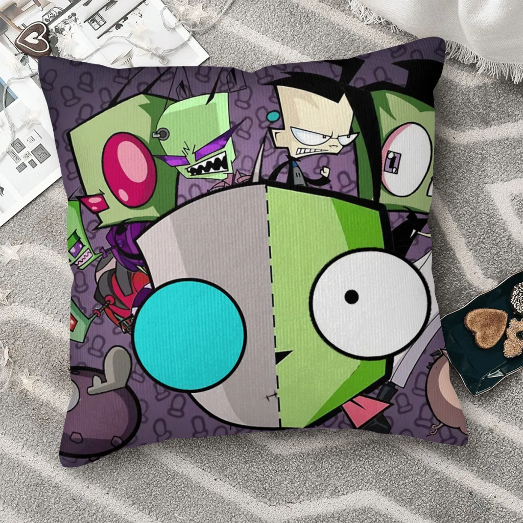 Cartoon Goth Invader Zim Tallest Red TV Polyester Cushion Cover For Home Garden Decorative Reusable Hug Pillowcase