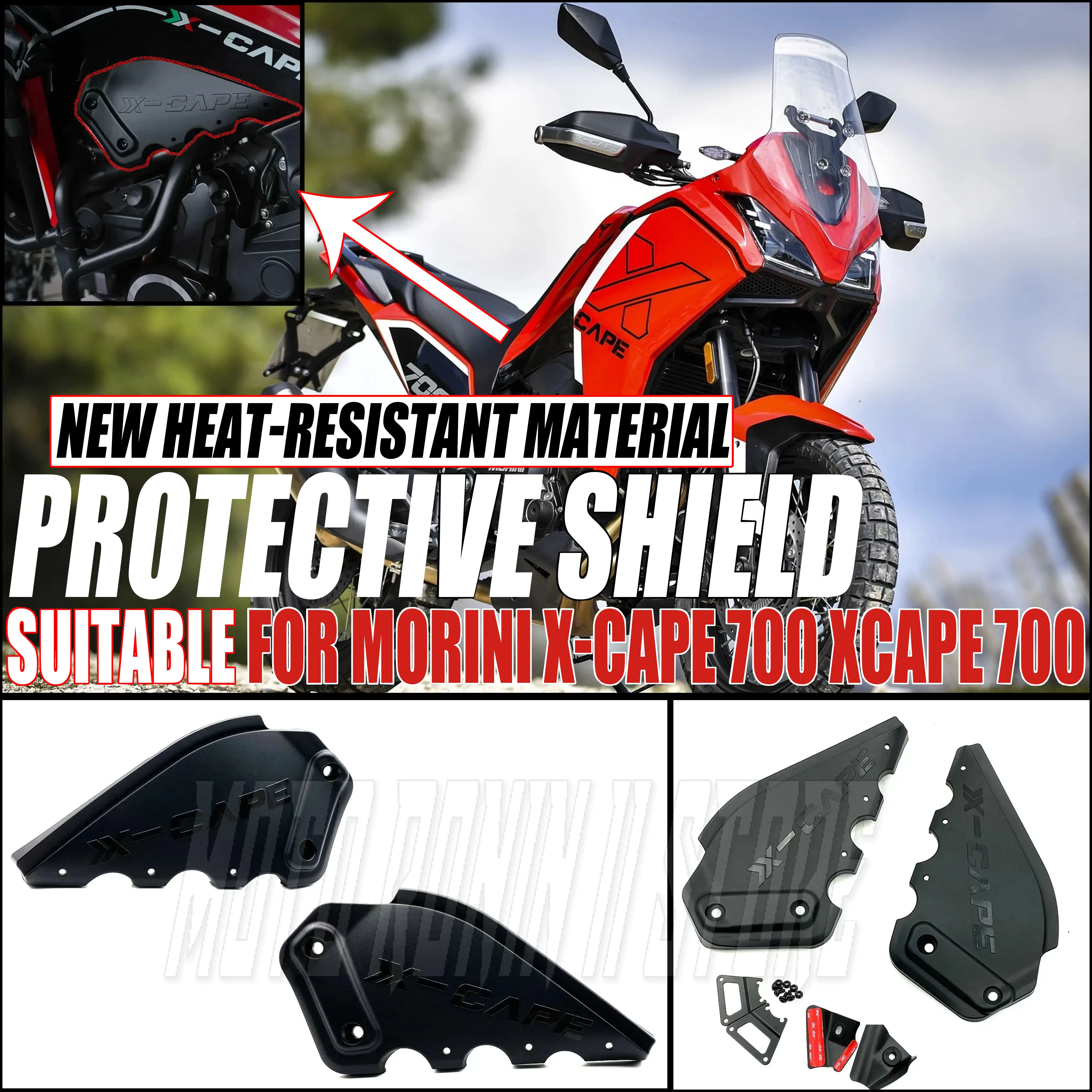 

Новейший усовершенствованный теплозащитный экран двигателя и защитная пластина для мотоциклов Morini X-Cape 700
